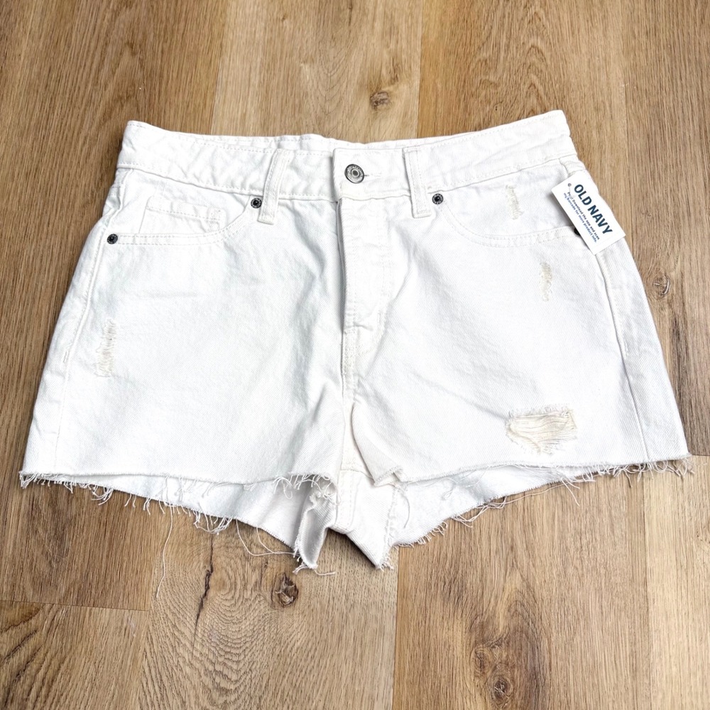 Old Navy (white) O.G. Straight Denim Shorts Womens 2
